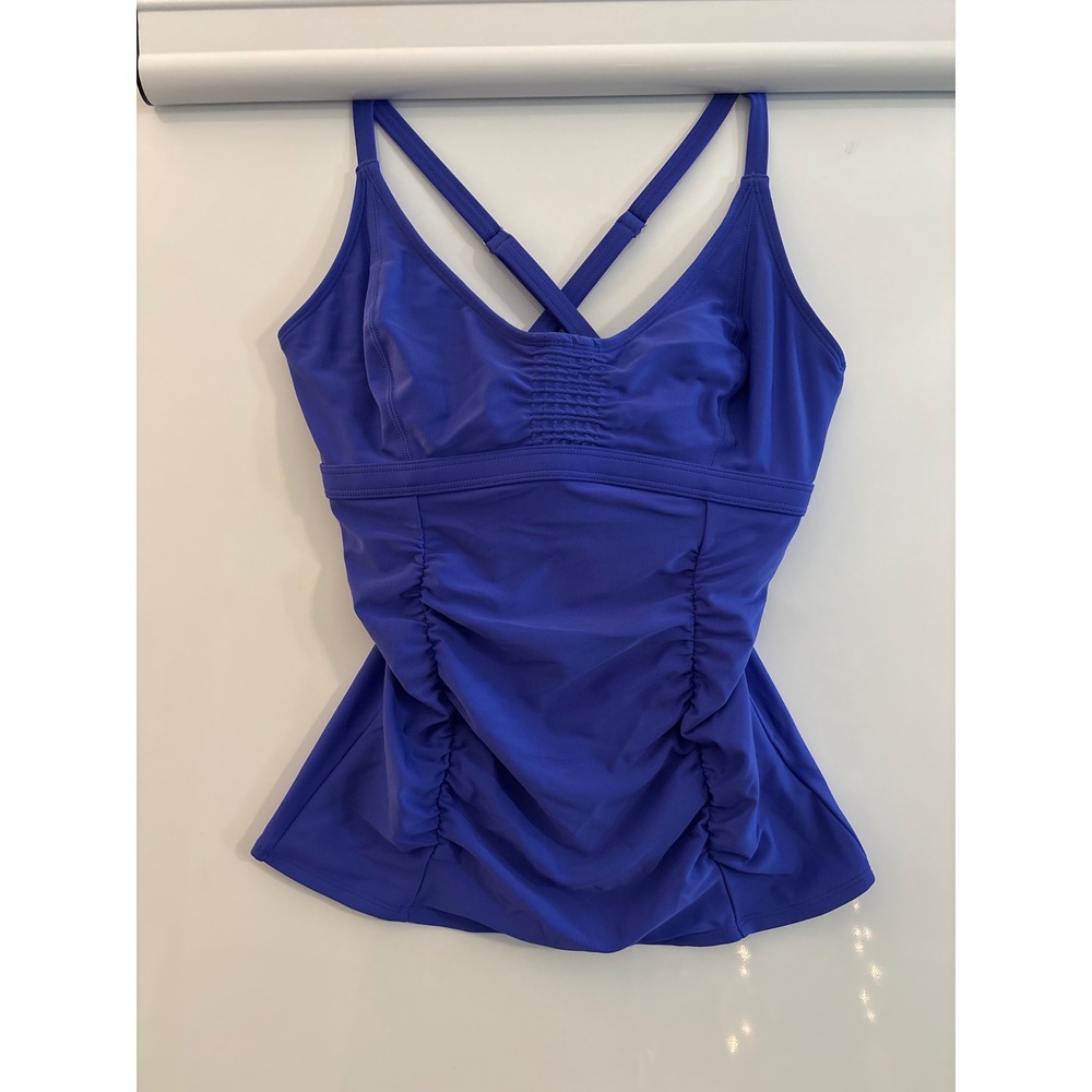 Athleta women's swim top 34‎ D/DD blue